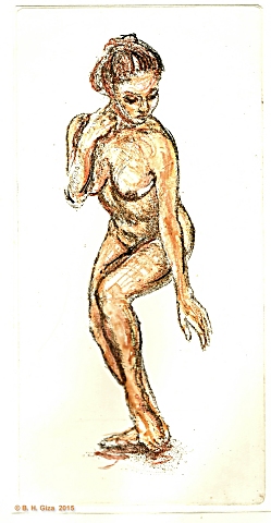 Nude Reaching Down