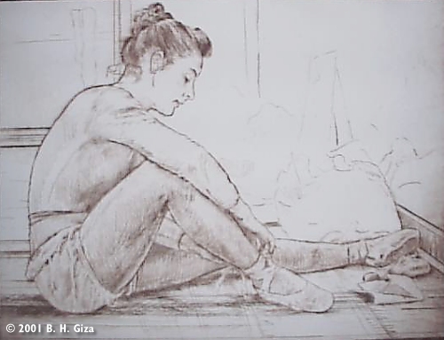 Seated dancer